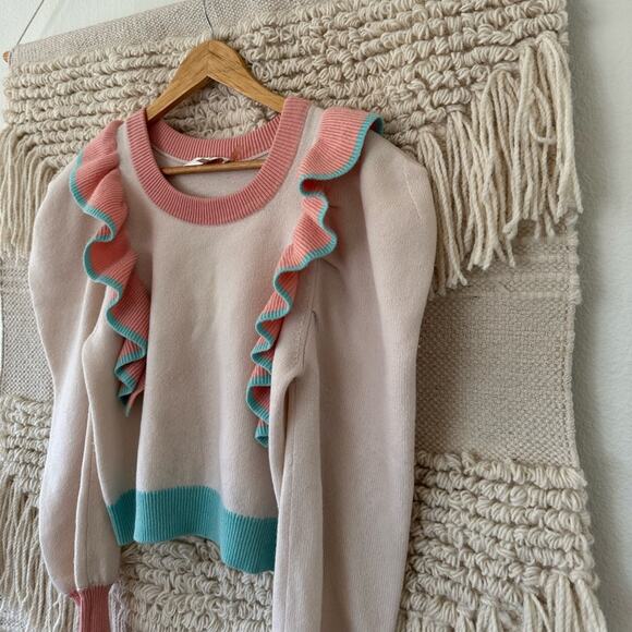 LoveShackFancy Greece Ruffle Sweater - Picture 2 of 7